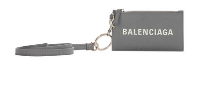 Balenciaga Men's Logo Lanyard Card Holder, front view